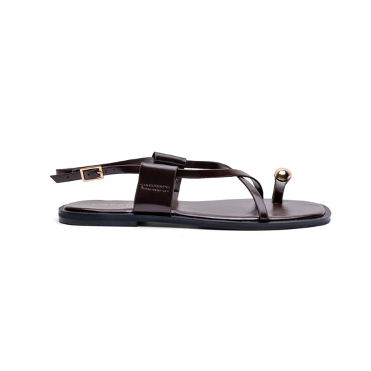Roma Brown sandal - side view