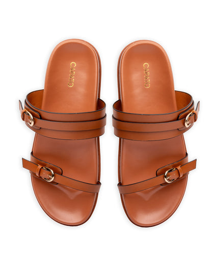 Capato Fika Brown warm tone sandal — ladies slippers buy online Sri Lanka