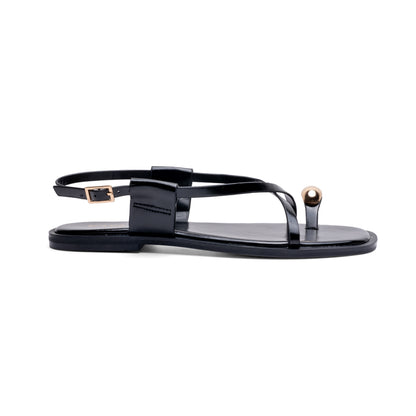 Roma Black sandal - side view