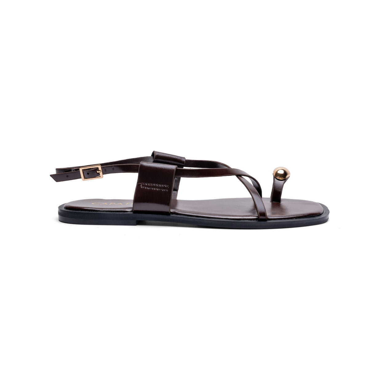 Roma Brown sandal - side view