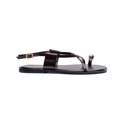Roma Brown sandal - side view
