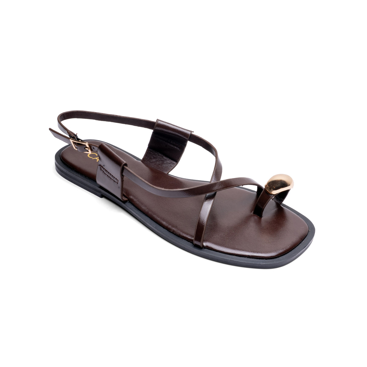 Roma Brown sandal - angle view