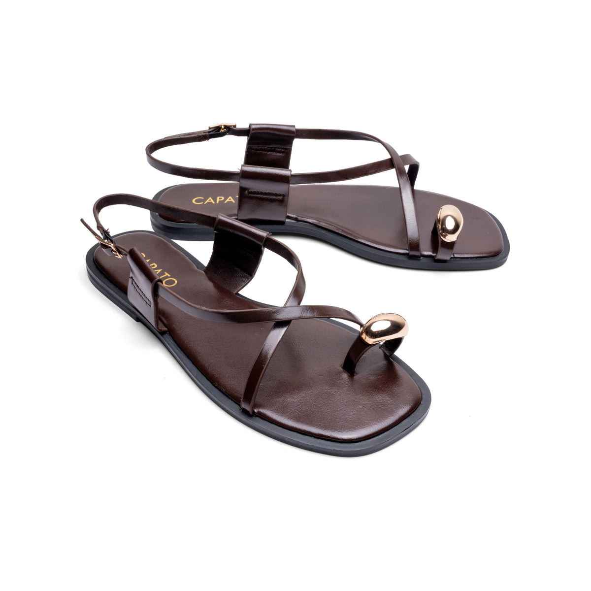 Roma Brown sandal - pair view 1